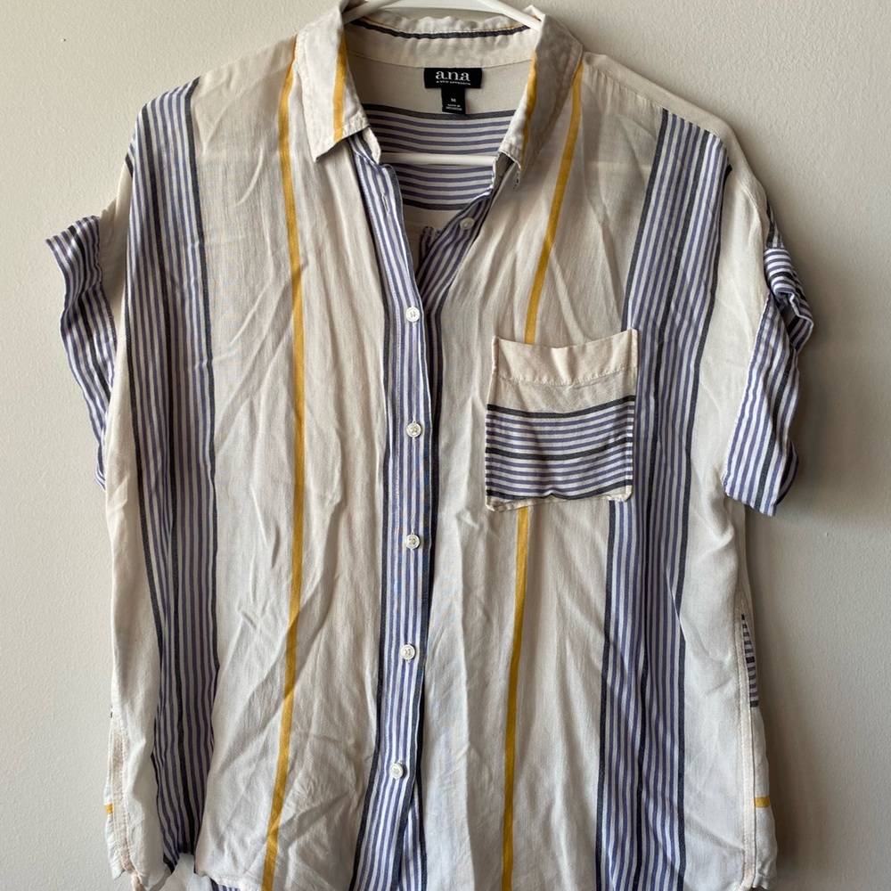 Summer blouse. Light weight, cute colors!